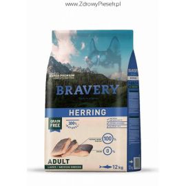 Karma Bravery Herring Adult Medium/Large Breeds 12 kg GRAIN FREE (śledź)