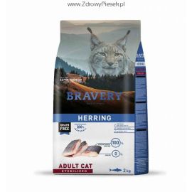 Karma dla kota Bravery Herring Sterilized 2 kg GRAIN FREE (śledź) - data ważności 5/01/2026r.