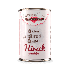 KARMA HERZENS HUND Hirsch 400 g Grain Free (70% ekologicznego jelenia)