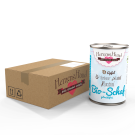 KARMA HERZENS HUND Schaf 12 x 400 g Grain Free (72% organicznego mięsa owczego)